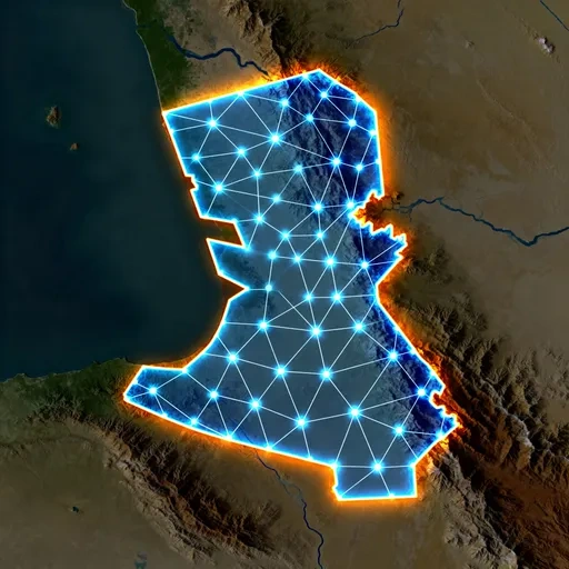 Detailed coverage map of Kuwait showing network availability